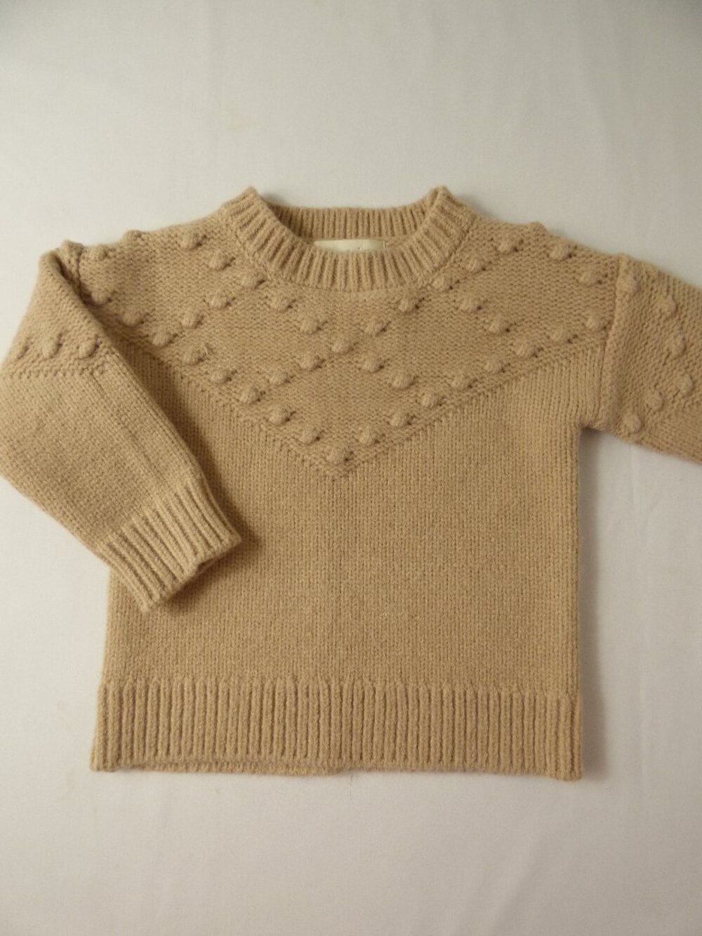 Rylee + Cru Infant Bobble Knit Sweater Long Sleeve Crewneck, Size 12-18 Mos